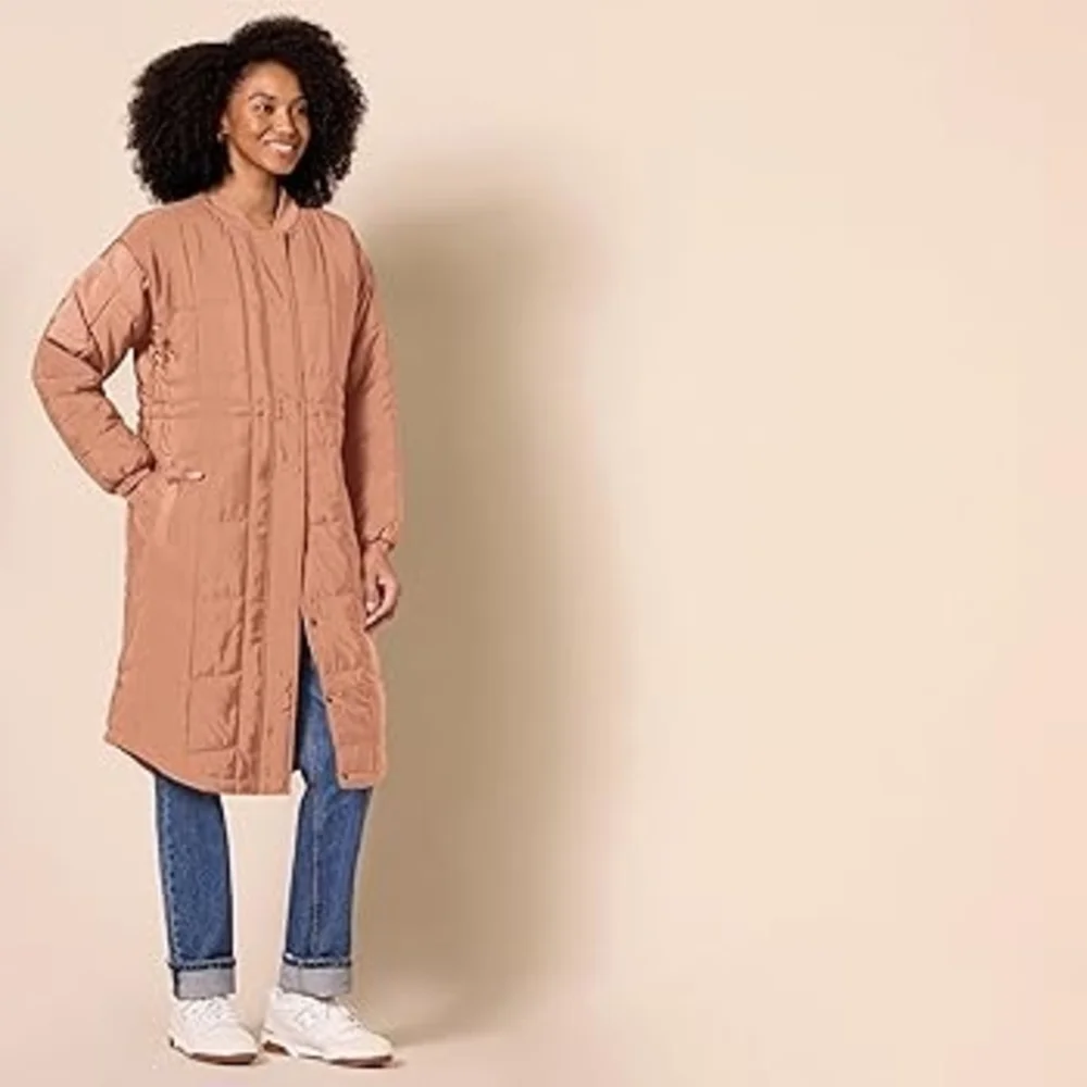 Amazon Essentials Women's Light Brown Coat - Picture 3 of 9